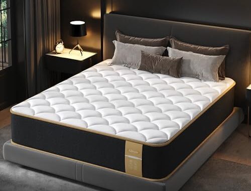 LETMOON Luxury Full Size Mattress 8 Inch, Hotel Level Hybrid Mattress Full Size Bed in a Box, Gel Memory Foam & 7-Zone Ergonomics Targeted Support, CertiPUR-US, Teens, Singles, Guest Rooms, 365-Trials