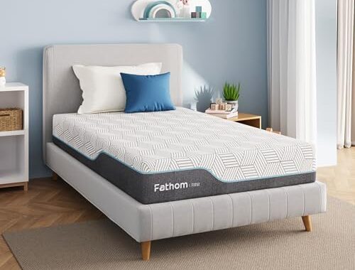 FATHOM Firm Full Mattress 8 Inch Memory Foam Mattress Full Size Bed in a Box for Back Pain Relief and Cool Sleep with Gel Foam and Removeable Fiberglass Free Cover, CertiPUR-US Certified