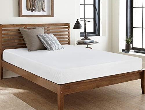 FDW | 8 Inch Full Mattress | Medium Firm | Gel Memory Foam | White | Dual Construction | Pressure Relief, Cooling Foam, Removable and Washable Cover | Bed in a Box, CertiPUR-US Certified