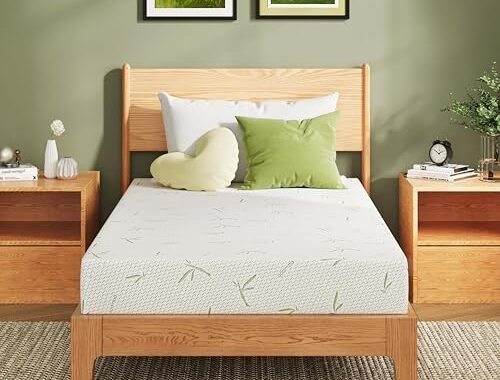 EGOHOME Full Size Mattress 8 Inch Medium Plush, Green Tea Memory Foam | Cooling Green Tea Gel, Washable Removable Cover, Pressure Relief, Bed in a box, Fiberglass Free, CertiPUR-US Certified