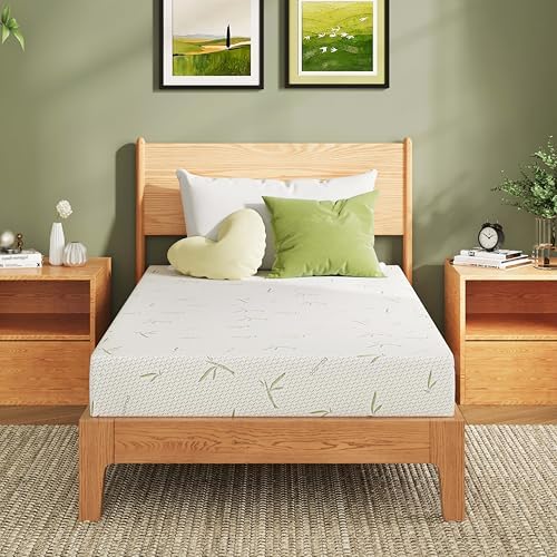 EGOHOME Full Size Mattress 8 Inch Medium Plush, Green Tea Memory Foam | Cooling Green Tea Gel, Washable Removable Cover, Pressure Relief, Bed in a box, Fiberglass Free, CertiPUR-US Certified
