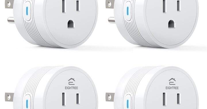 EIGHTREE 15A Smart Plug Works with Alexa & Google Home, Smart Outlet 4 Pack